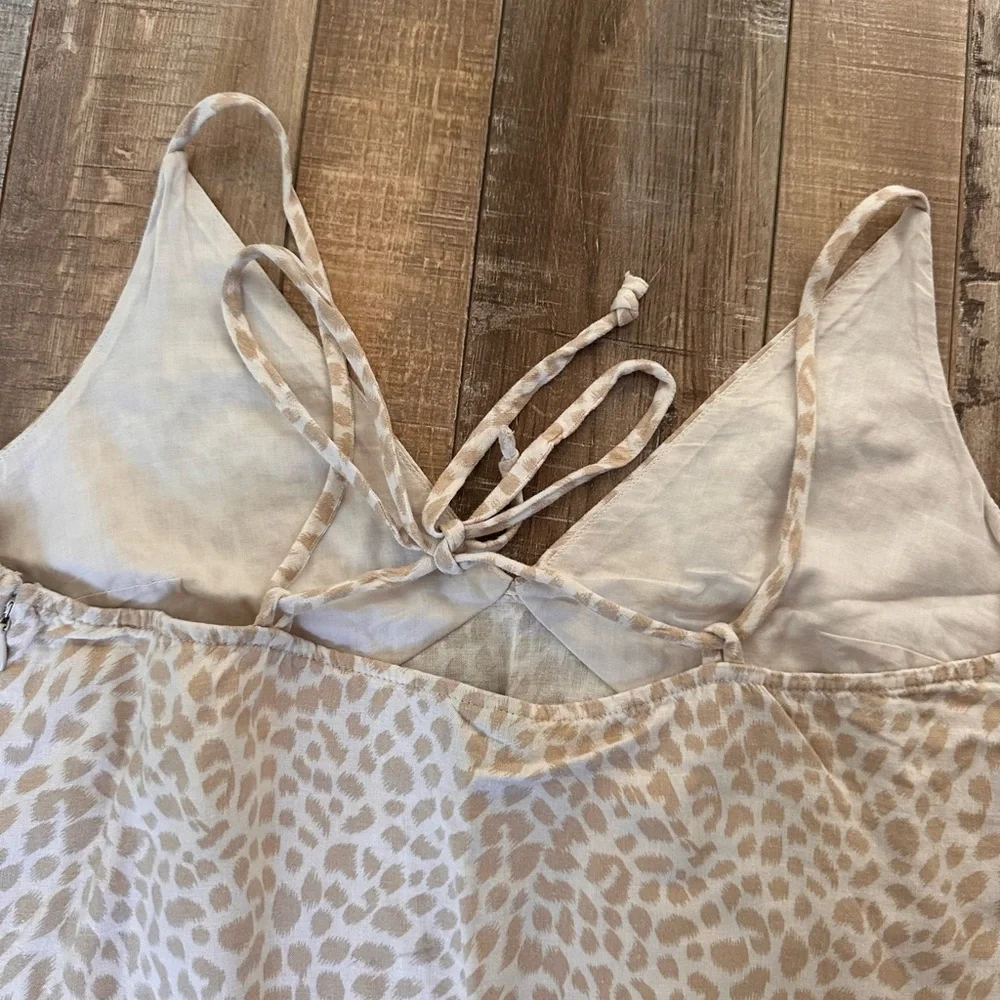 GAP Linen Blend Cami Cheetah Print Dress‎ - Picture 4 of 6